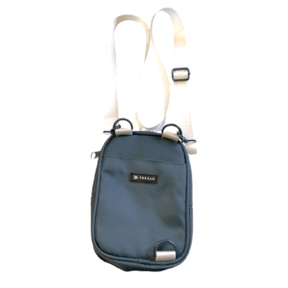 HP🔥 NWOT Free People x Thread Teal Small Pocket Crossbody Bag, Adjustable Strap - Picture 7 of 8